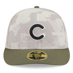 Light Beige/Olive Chicago Cubs New Era 2025 Armed Forces Day Low Profile 59FIFTY Fitted Hat
