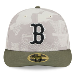 Light Beige/Olive Boston Red Sox New Era 2025 Armed Forces Day Low Profile 59FIFTY Fitted Hat