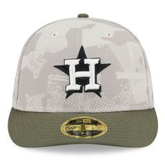 Light Beige/Olive Houston Astros New Era 2025 Armed Forces Day Low Profile 59FIFTY Fitted Hat