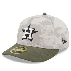 Light Beige/Olive Houston Astros New Era 2025 Armed Forces Day Low Profile 59FIFTY Fitted Hat