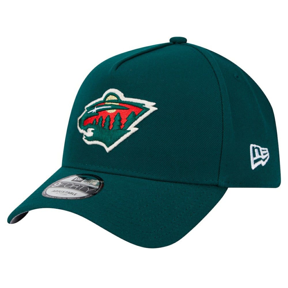 NHL Minnesota Wild New Era Core A-Frame 9FORTY Adjustable Hat