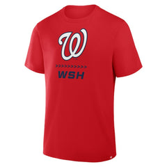 Red Washington Nationals Fanatics Clubhouse Legacy Side Swipe T-Shirt