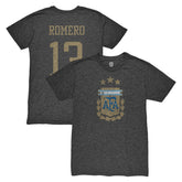 Cristian Romero Argentina National Team 1863FC Player Vintage Tri-Blend T-Shirt