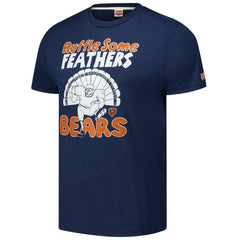 Homage Unisex Ruffle Some Feathers Tri-Blend T-Shirt - Chicago Bears T-shirts