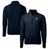 Navy Chicago Cubs Cutter & Buck Big & Tall Americana Cascade Eco Fleece Quarter-Zip Jacket