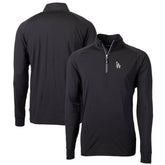 Black Los Angeles Dodgers Cutter & Buck Big & Tall Adapt Eco Knit Stretch Recycled Quarter-Zip Pullover Top