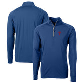 Blue Philadelphia Phillies Cutter & Buck Big & Tall Adapt Eco Knit Stretch Recycled Quarter-Zip Pullover Top