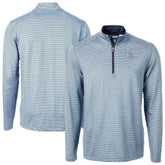 Light Blue Tampa Bay Rays Cutter & Buck Virtue Eco Pique Micro Stripe Recycled Quarter-Zip Pullover Top
