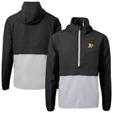 Black Athletics Cutter & Buck Charter Eco Recycled Half-Zip Anorak Jacket