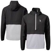 Black Los Angeles Dodgers Cutter & Buck Charter Eco Recycled Half-Zip Anorak Jacket