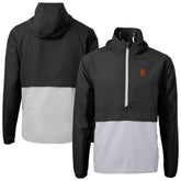 Black San Francisco Giants Cutter & Buck Charter Eco Recycled Half-Zip Anorak Jacket