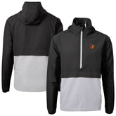 Black Baltimore Orioles Cutter & Buck Charter Eco Recycled Half-Zip Anorak Jacket