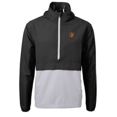 Black Baltimore Orioles Cutter & Buck Charter Eco Recycled Half-Zip Anorak Jacket