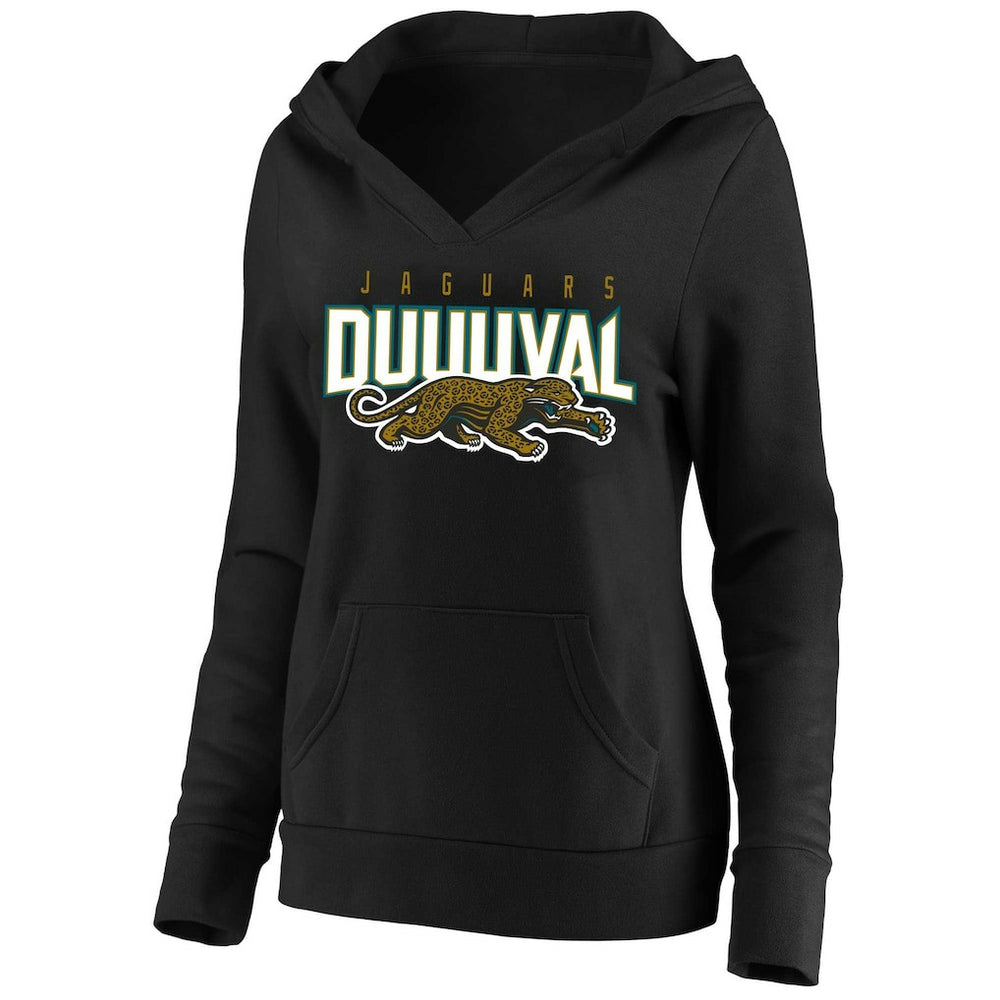 Women's Plus Size Retro Logo Pullover Hoodie - Jacksonville Jaguars Hoodies