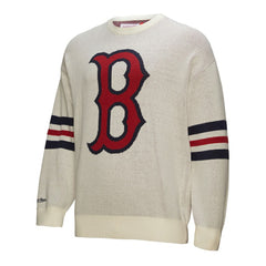 Cream Boston Red Sox Mitchell & Ness Retro Pullover Sweater