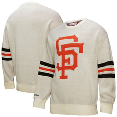 Cream San Francisco Giants Mitchell & Ness Retro Pullover Sweater