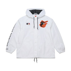 White Baltimore Orioles Mitchell & Ness Vintage Full-Snap Hooded Coaches Jacket