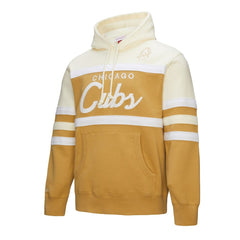 Tan/Cream Chicago Cubs Mitchell & Ness Head Coach Pullover Hoodie