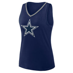 Logo Athletic Women's Stellar Win V-Neck Tank Top - Dallas Cowboys Tops