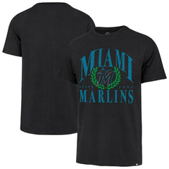 Black Miami Marlins '47 Pitchout Franklin T-Shirt