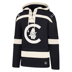 Navy Chicago Cubs '47 Superior Lacer Pullover Hoodie