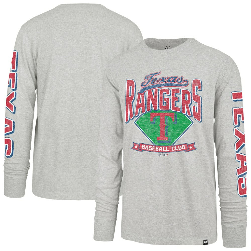 Gray Texas Rangers '47 Fair Ball Franklin Long Sleeve T-Shirt