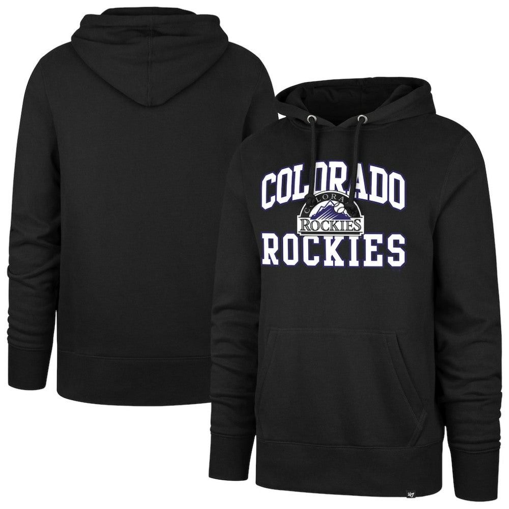 Black Colorado Rockies '47 Velocity Headline Pullover Hoodie