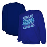 Royal Kansas City Royals Stitches Lightweight Crew Sweatshirt