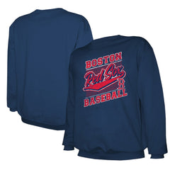 Navy Boston Red Sox Stitches Lightweight Crew Sweatshirt