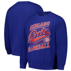 Royal Chicago Cubs Stitches Lightweight Crew Sweatshirt