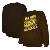 Brown San Diego Padres Stitches Lightweight Crew Sweatshirt