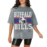 Gameday Couture Women's Oversized Mini Rhinestone Classic T-Shirt - Buffalo Bills T-shirts
