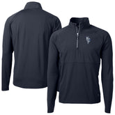 Navy Kansas City Royals Cutter & Buck Adapt Eco Knit Hybrid Recycled Quarter-Zip Pullover Top