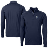 Navy Kansas City Royals Cutter & Buck Adapt Eco Knit Stretch Recycled Quarter-Zip Pullover Top