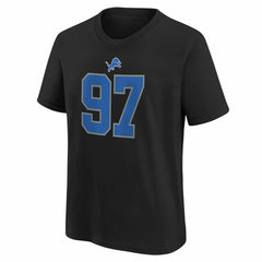Aidan Hutchinson Player Name & Number T-Shirt - Detroit Lions T-shirts