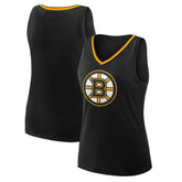 NHL Boston Bruins Logo Athletic Women's Stellar Win V-Neck Tank Top