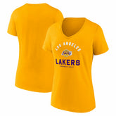 Los Angeles Lakers Logo Athletic Women's Unrivaled V-Neck T-Shirt