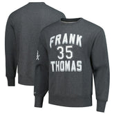 Heather Charcoal Frank Thomas Chicago White Sox Mitchell & Ness Legends Collection Vintage Logo Name & Number Fleece Pullover Sweatshirt