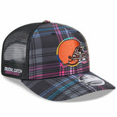 2024 NFL Crucial Catch Plaid 9SEVENTY Trucker Snapback Hat - Cleveland Browns Hats