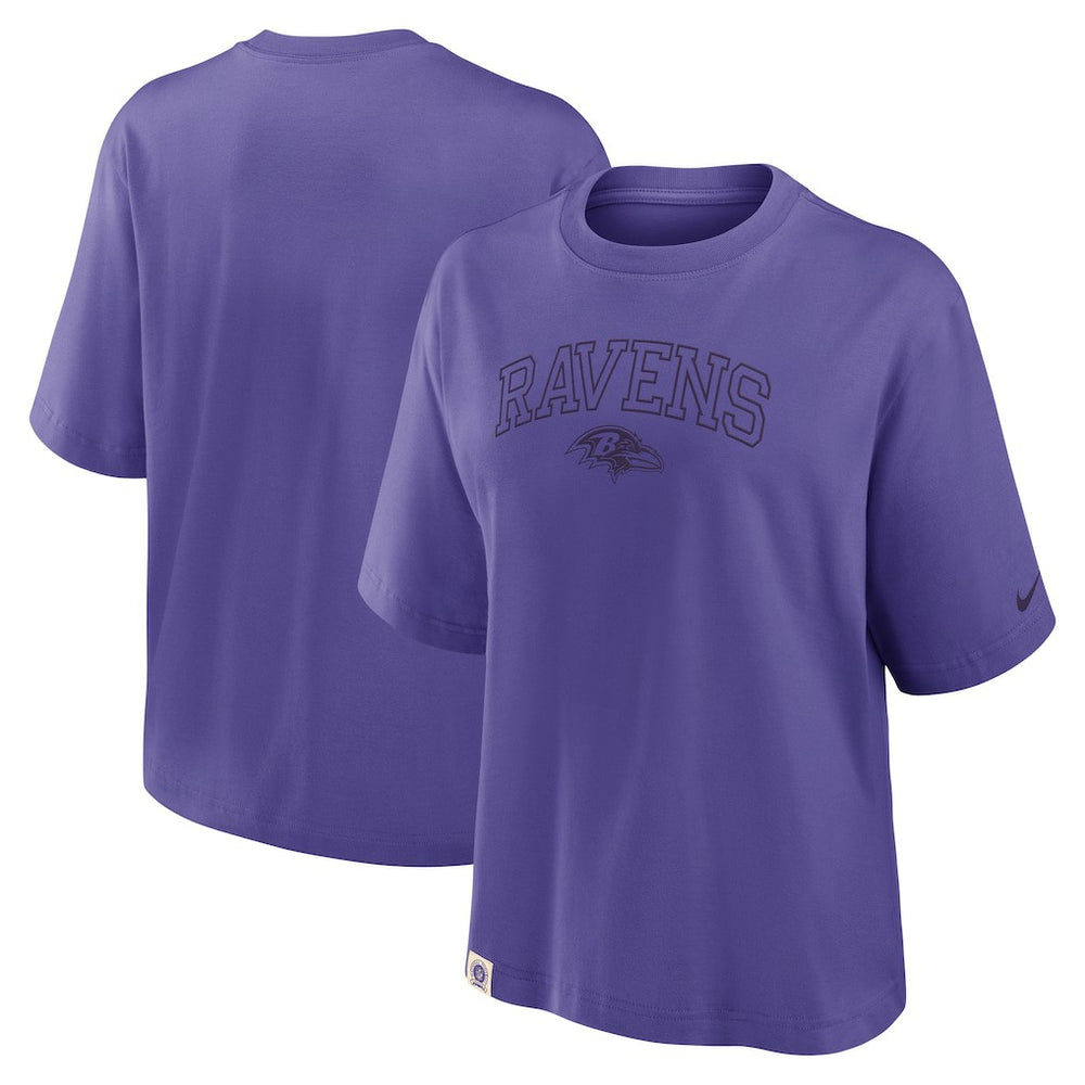 Women's Glory Arch Boxy T-Shirt - Baltimore Ravens T-shirts
