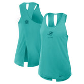 Women's Glory Open-Back Crisscross Dri-FIT Tank Top - Miami Dolphins Tops