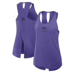 Women's Glory Open-Back Crisscross Dri-FIT Tank Top - Baltimore Ravens Tops