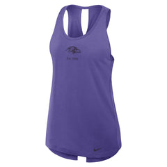 Women's Glory Open-Back Crisscross Dri-FIT Tank Top - Baltimore Ravens Tops
