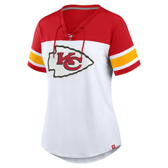 Women's Athena Lace-Up V-Neck T-Shirt - Kansas City Chiefs T-shirts