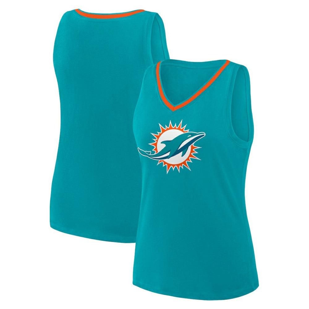 Logo Athletic Women's Stellar Win V-Neck Tank Top - Miami Dolphins Tops