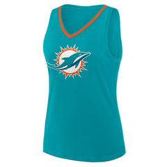 Logo Athletic Women's Stellar Win V-Neck Tank Top - Miami Dolphins Tops