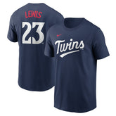 Navy Royce Lewis Minnesota Twins Nike Fuse Name & Number T-Shirt