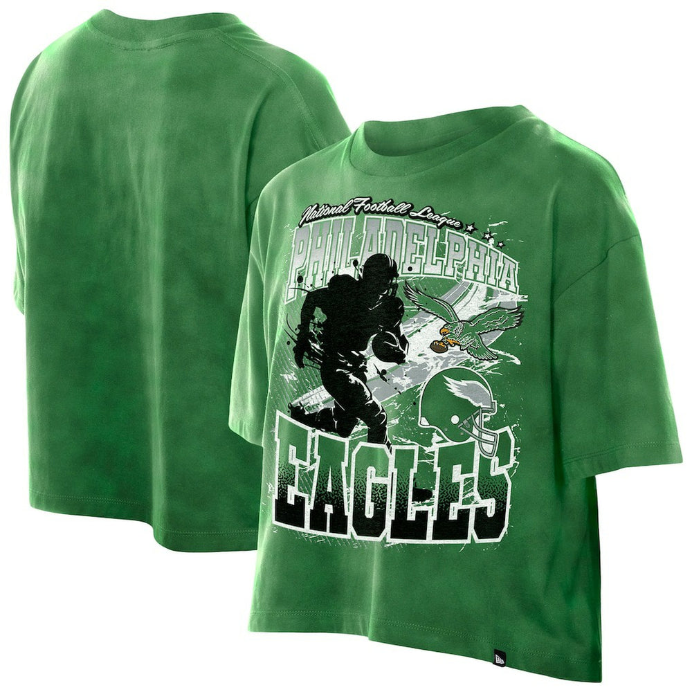 Women's Cropped Boxy Sport Classics Mineral Wash T-Shirt - Philadelphia Eagles T-shirts