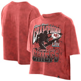 Women's Cropped Boxy Sport Classics Mineral Wash T-Shirt - Kansas City Chiefs T-shirts