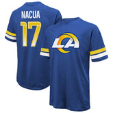 Puka Nacua Majestic Threads Name & Number Oversized Fit T-Shirt - Los Angeles Rams T-shirts